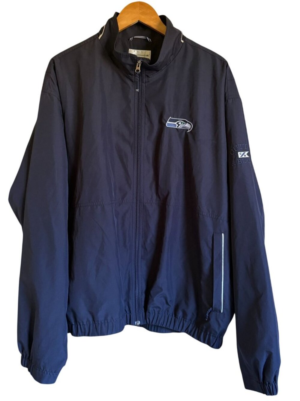Cutter & Buck Seattle Seahawks XXL NFL Black Vintage Windbreaker Jacket
